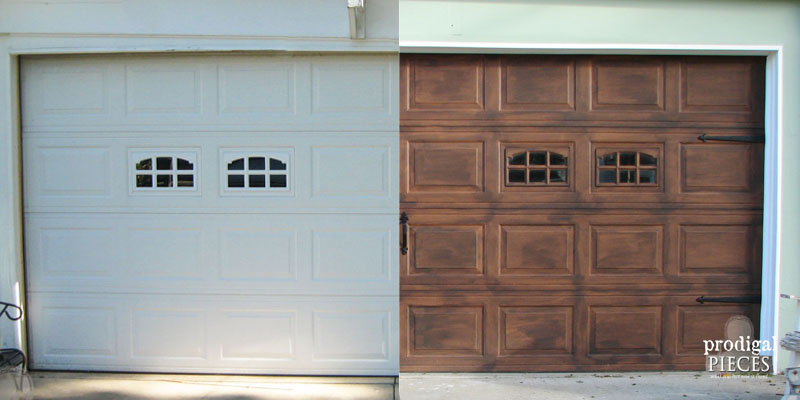 Diy Faux Stained Wood Garage Door